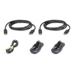 Aten 2l - 7d03udpx5 - kit de câbles clavier / vidéo / souris (kvm) - conformité taa - pour aten cs1144dp4c, ... Aten 2l - 7d03udpx5 - kit de câbles clavier / vidéo / souris (kvm) - conformité taa - pour aten cs1144dp4c, ...