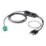 Aten cv190 - câble clavier / vidéo / souris (kvm) - sphd 15 broches (m) pour usb, displayport (m) - 1. ... Aten cv190 - câble clavier / vidéo / souris (kvm) - sphd 15 broches (m) pour usb, displayport (m) - 1. ...