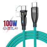 Aufu 100w usb c a type c cble usbc pd cordon de charge rapide pour macbook pro xiaomi poco huawei ipad ...