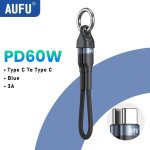 Aufu 60w usb c a type c cble pd3. 0 cble court de charge rapide pour iphone 16 15 macbook samsung xiaomi ...