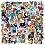 Autocollants anime miyazaki hayao pour ordinateur portable, dessin anim, graffiti, pour bagages, moto ...