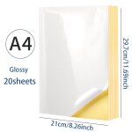 Autocollant imprimable a4 blanc / kraft, tiquette auto - arina, feuille de papier brillant 256 pour ...