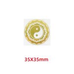 Autocollants en mtal motif chapelle yin et composer tai, 5 lments, dcoration pour tlphone portable, ...