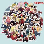 Autocollant motif anime japonais fullmetal alchemist, adhsif pour bagage, ordinateur portable, skateboard, ...