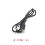 Autoradio android 4 6 broches vers usb, lecteur multimdia, interface femelle, tableau de bord, panneau ...