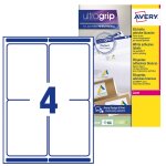 Avery - blanc - 99. 1 x 139 mm 60 etiquette(s) (15 feuille(s) x 4 etiquettes adresses