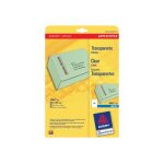 Avery - etiquettes d'adresses transparentes - clair - a4 (210 x 297 mm) - 25 �tiquette(s) ( 25 feuille(s) ...
