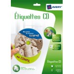 Avery - etiquettes pour cd / dvd - a4 (210 x 297 mm) 12 units ( 6 feuille(s) x 2 )