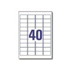 Avery l4770 - etiquettes d'adresses transparentes - 25. 4 x 45. 7 mm 1000 units ( 25 feuille(s) x 40 ...