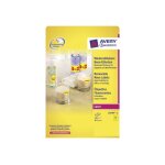 Avery l7670y - jaune fluo - diamtre 63, 5 mm 300 tiquette(s) (25 feuille(s) x 12 tiquettes rondes