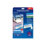 Avery quick&clean - cartes de visite double face  bords lisses - blanc - 99 x 210 mm - 220 g / m - 75 ...