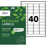 Avery recycled labels - papier recycl - adhsif permanent - blanc - 45. 7 x 25. 4 mm 600 tiquette(s) ...