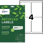 Avery recycled labels - papier recyclé - adhésif permanent - blanc - 99. 1 x 139 mm 60 étiquette(s) (15 ... Avery recycled labels - papier recyclé - adhésif permanent - blanc - 99. 1 x 139 mm 60 étiquette(s) (15 ...