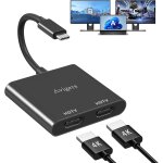 Baertmy - splitter hdmi, usb c vers dual hdmi adapter 4k@60hz, switch hdmi 2 sorties, usb c to hdmi splitter ... Baertmy - splitter hdmi, usb c vers dual hdmi adapter 4k@60hz, switch hdmi 2 sorties, usb c to hdmi splitter ...