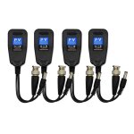 Balun vido, balun vido passif utp hd - cvi / tvi / ahd avec connecteur d'alimentation cc et transmetteur ...