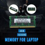 Barrette de ram ddr3 4 go so - dimm pc3 - 10600s mhz pour ordinateur portable, module de mmoire vive, ...