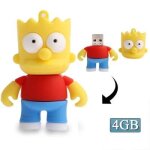 Bart simpson cl� usb en silicone - 2. 0, cadeau de festival parfait