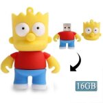 Bart simpson cl� usb en silicone - 2. 0, cadeau de festival parfait