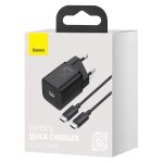 Baseus travel charger set super si 1c qc (with mini white cable type -