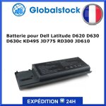 Batterie pour dell latitude d620 d630 d630c kd495 jd775 rd300 jd610