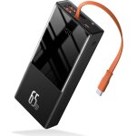 Batterie externe 65 w pour ordinateur portable, 20 000 mah, usb c, cble usb - c intgr, batterie externe ...