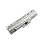 Batterie li - ion 5200mah pour pc portable compatible sony vaio vgn - aw53fb 11. 1v argent
