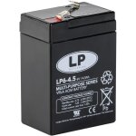 Batterie rechargeable landport 6 v 4, 5 ah (20 heures / desc. ) pour s�curit� - technologie vrla agm ...