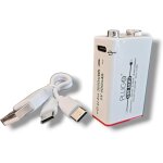 Batterie usb - batterie au lithium 9 v - avec câble de charge usb de type c 2 en 1 - 3600 mwh, pl - 9v ... Batterie usb - batterie au lithium 9 v - avec câble de charge usb de type c 2 en 1 - 3600 mwh, pl - 9v ...