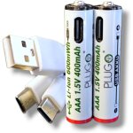 Batterie usb - batterie au lithium aaa 1, 5 v - avec câble de charge usb type c 2 en 1 - 600 mwh - lot ... Batterie usb - batterie au lithium aaa 1, 5 v - avec câble de charge usb type c 2 en 1 - 600 mwh - lot ...