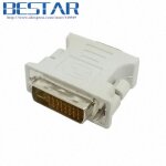Adapter beige adaptateur dvi 24 + 5 mle vers vga femelle, noir et beige, convertisseur de moniteur vido ...