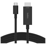 Belkin connect - c�ble adaptateur - usb - c m�le pour hdmi m�le - 2 m - noir - passif, support pour 8k60hz, ...