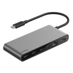 Belkin inc024hqsgy hub & concentrateur usb type - c 10000 mbit / s gris