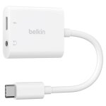 Belkin rockstar - usb - c vers jack de casque / adaptateur de charge - usb - c m�le pour usb - c, jack ...
