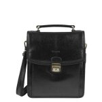 Bemon grande sacoche nino en cuir homme, port main ou bandoulire ( noir )