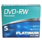 Bestmedia platinum - 5 x dvd + rw - 4. 7 go 4x - bo�tier cd �troit