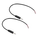 Bhhbb - 2 pices cable jack 3. 5 male, prise jack, 25 cm ts 2 ples mono mle, pour la rparation de ...