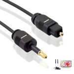 Bhhbb - câble optique toslink vers mini toslink 3, 5 mm (non aux), cable audio numérique s / pdif 1 m, ... Bhhbb - câble optique toslink vers mini toslink 3, 5 mm (non aux), cable audio numérique s / pdif 1 m, ...