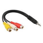 Bhhbb - p13s cble adaptateur jack 3, 5 mm vers 3 rca rca 30 cm, fiche jack 3, 5 mm vers 3 prises rca ...