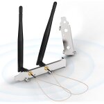 Bin antenne wifi bi - bande 2, 4 ghz 5, 8 ghz rp - sma mle + cble 20cm de prise micro coaxiale 0. 3mm ...
