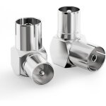 Bingfu adaptateur coudé antenne 90 prise mâle vers femelle en angle droit (iec / pal) connecteur coaxial ... Bingfu adaptateur coudé antenne 90 prise mâle vers femelle en angle droit (iec / pal) connecteur coaxial ...