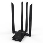 Black eding carte adaptateur wifi double bande 802. 11ac usb 3. 0, rcepteur sans fil avec 4 antennes ...