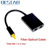 Black toslink ¿ cble optique numrique toslink, noir et blanc, double port, diviseur de cordon de raccordeme ...