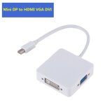 Blanche - = 0. 5 m - adaptateur mini dp displayport vers hdmi, 3 en 1, vga, dvi, câble convertisseur ... Blanche - = 0. 5 m - adaptateur mini dp displayport vers hdmi, 3 en 1, vga, dvi, câble convertisseur ...