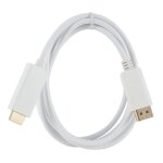 Blanche - 1. 8m - cble adaptateur et convertisseur trs long, 1. 8 mtres, port d'affichage dp mle ...