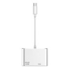 Blanche - adaptateur mini dp vers hdmi vga 4k, thunderbolt 2, cble dp pour macbook air / microsoft mini ...
