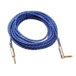Blanche - cble audio stro mle  mle, jack 1 / 4 pouces, 90 degrs, 6. 5mm, double blindage pour ...