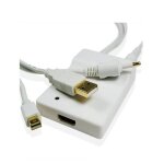 Blanco - = 0. 5 m - mini displayport mini dp + usb + toslink adaptateur audio optique vers hdmi, convertisseur ...