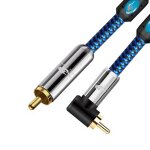 Bleu - 1. 5m - cble audio coaxial numrique rca mle  mle, pour systmes hi - fi home cinma, rcepteurs ...
