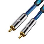 Bleu b - 0. 75m - cble audio coaxial numrique rca mle  mle, pour systmes hi - fi home cinma, rcepteurs ...