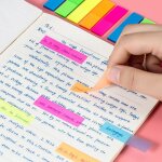 Bloc notes auto adhésif en papier fluorescent, étiquette autocollante, marqueur, fournitures scolaires, ... Bloc notes auto adhésif en papier fluorescent, étiquette autocollante, marqueur, fournitures scolaires, ...